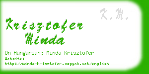krisztofer minda business card